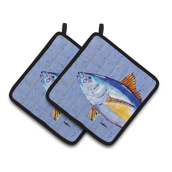 Carolines Treasures Tuna Fish Pair of Pot Holders, 7.5 x 3 x 7.5 in. 8535PTHD